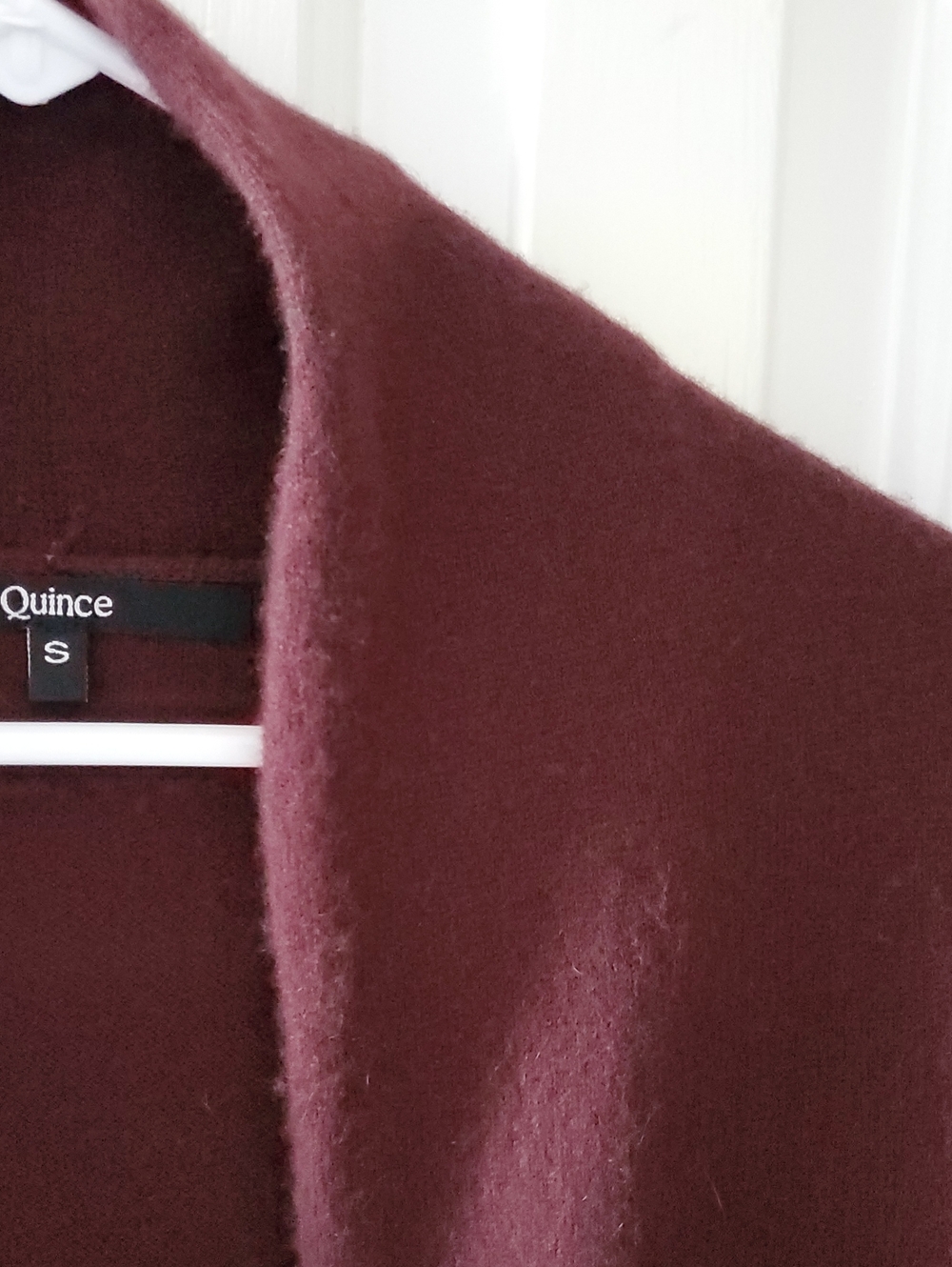 .. Quince Mongolian Cashmere Duster, Burgundy (S) - Picture 12 of 12